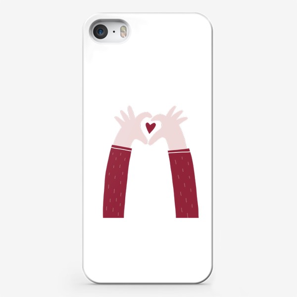 Чехол iPhone «love and heart. Сердечко в руках»