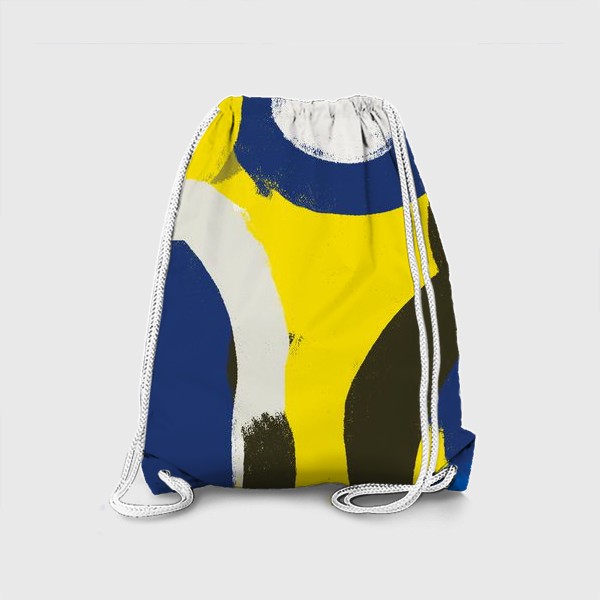 Рюкзак «желтые круги, волны, абстракция»