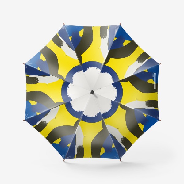Зонт &laquo;желтые круги, волны, абстракция&raquo;