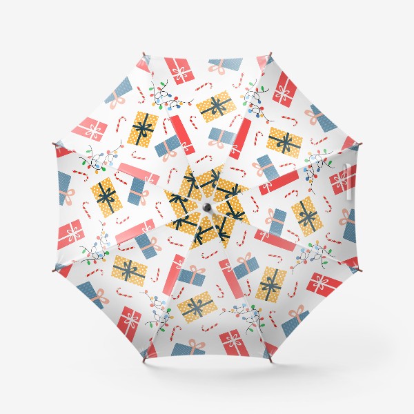 Зонт «Подарки с гирляндой»