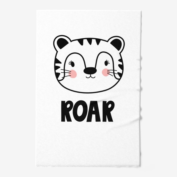 Полотенце «Милый тигрёнок и надпись ROAR»