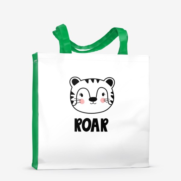 Сумка-шоппер «Милый тигрёнок и надпись ROAR»