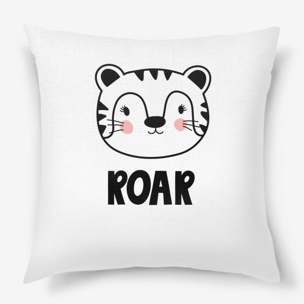 Подушка «Милый тигрёнок и надпись ROAR»
