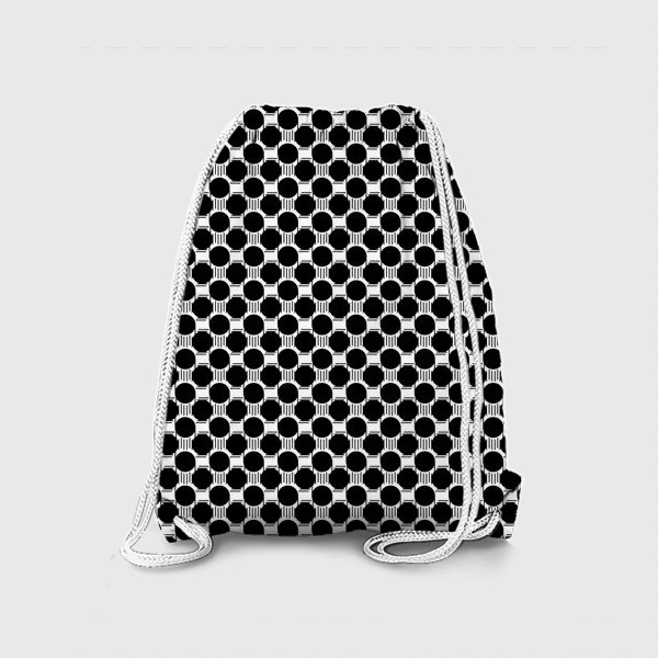 Рюкзак «Геометрический белый и черный»