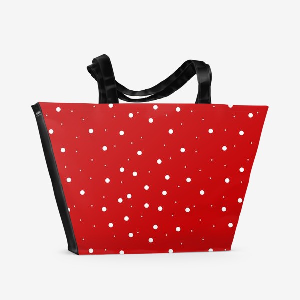 Пляжная сумка «Горошек красный»