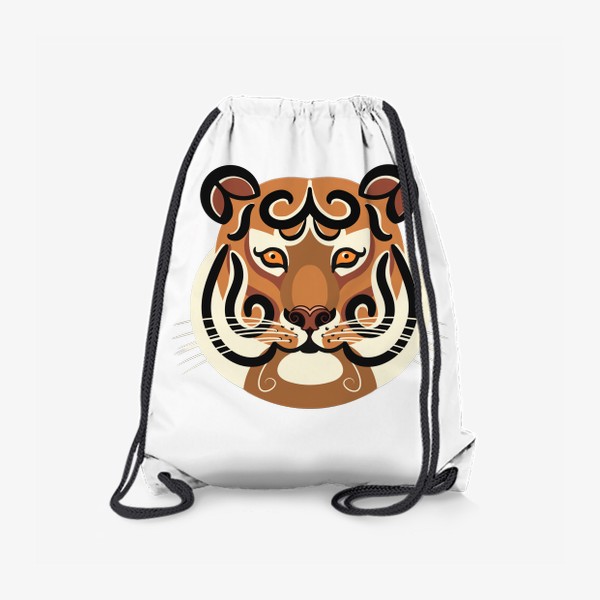 Рюкзак «Стилизованный портрет тигра без фона»