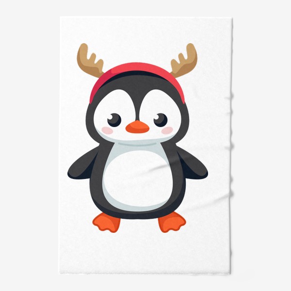 Полотенце «Пингвин в шапке оленя»