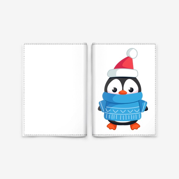 Обложка для паспорта «Пингвин в свитере»