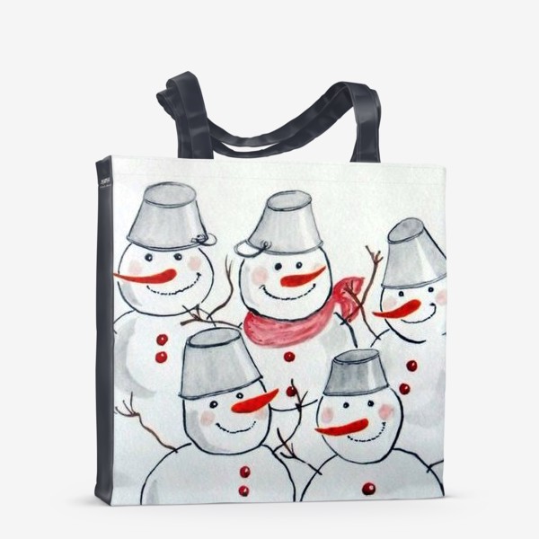 Сумка-шоппер «Весёлые снеговички»