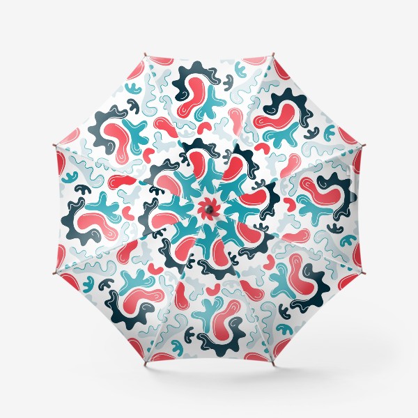 Зонт «Абстрактный принт - сине-красный декор»
