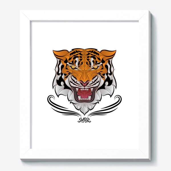 Картина &laquo;Агрессивный Тигр- Позитивный выбор&raquo;