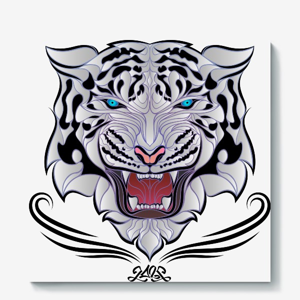Холст «Белый Тигр- Смелый выбор»