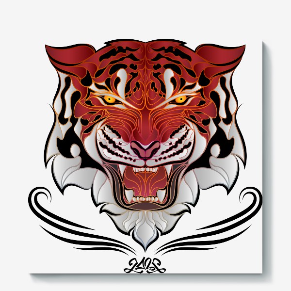 Холст «Красный Тигр- Классный выбор»