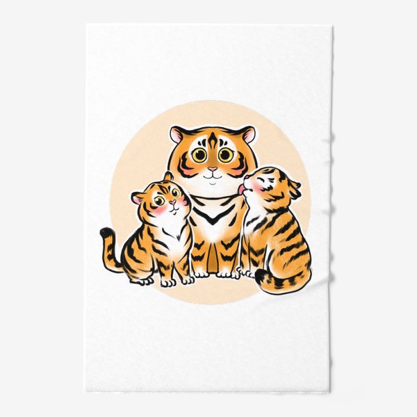 Полотенце «Тигры семья 2022»