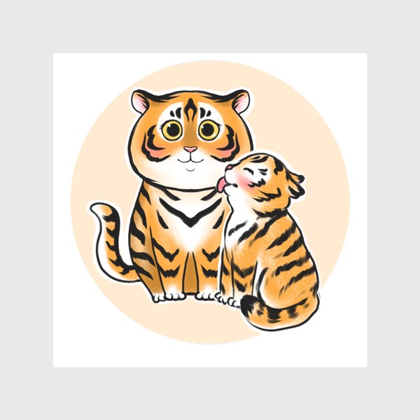 Скатерть «Тигры семья 2022»