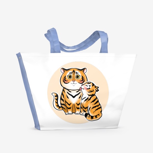 Пляжная сумка «Тигры семья 2022»
