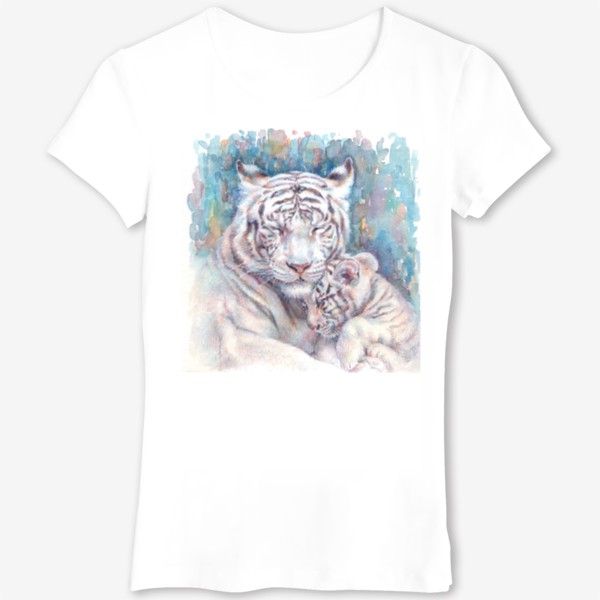 Футболка «Белые тигры, тигренок, тигрица, год тигра »