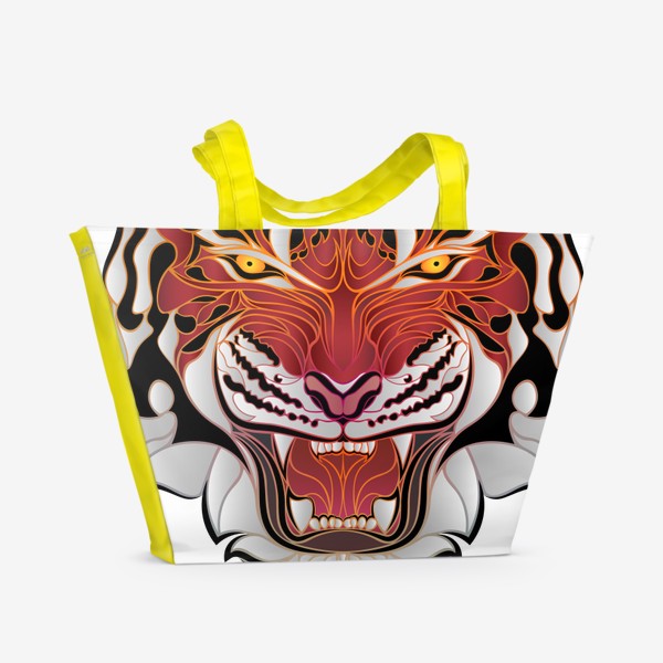 Пляжная сумка &laquo;Красный Тигр- Классный выбор&raquo;
