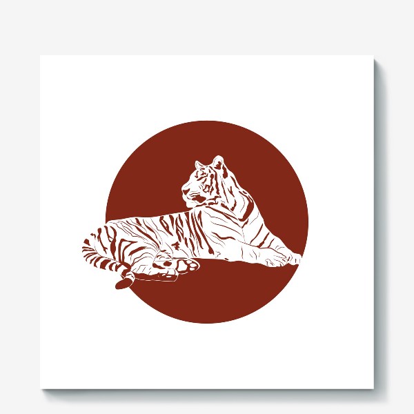 Холст «Тигр коричневый»