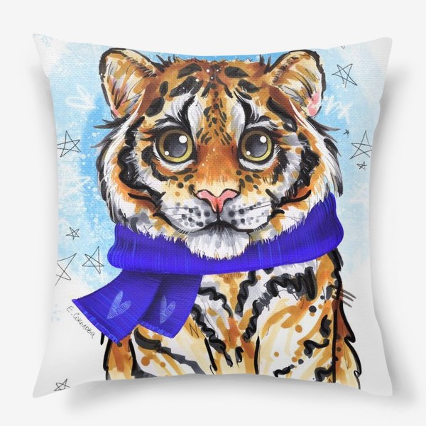 Подушка «Тигр в шарфе»