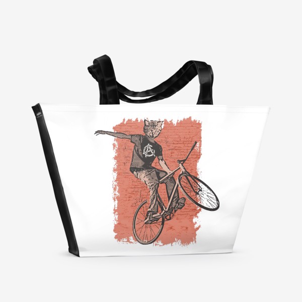 Пляжная сумка «Bike Punk Cat»
