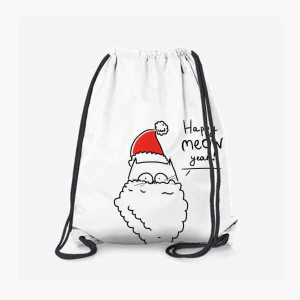 Рюкзак «Веселого нового года! Кот дед Мороз»
