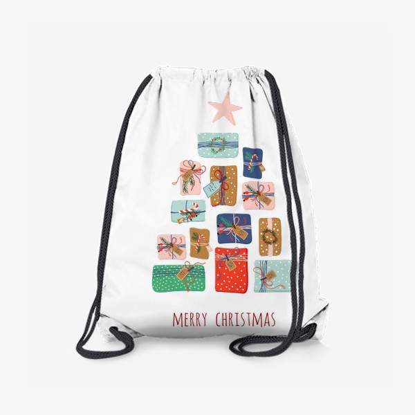 Рюкзак «Праздничный принт с подарками»