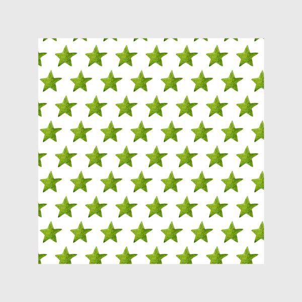Шторы &laquo;Зеленые акварельные звезды&raquo;