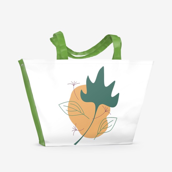 Пляжная сумка «Абстрактный ботанический принт »