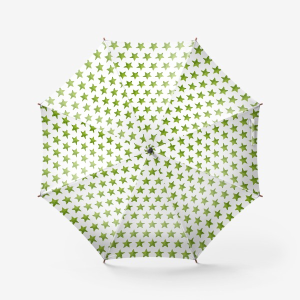 Зонт &laquo;Зеленые акварельные звезды&raquo;