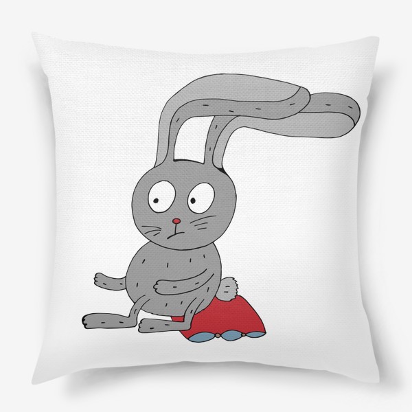 Подушка «Заяц сидит на подушки »
