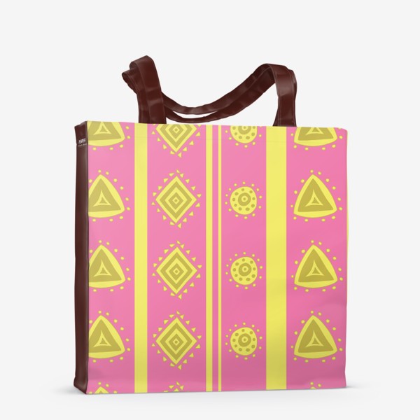 Сумка-шоппер «Треугольники ромбы и полосы»