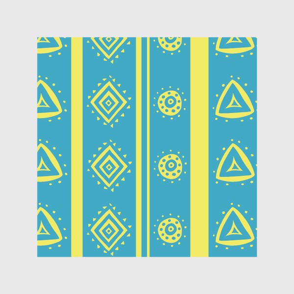 Шторы «Голубые треугольники и круги»