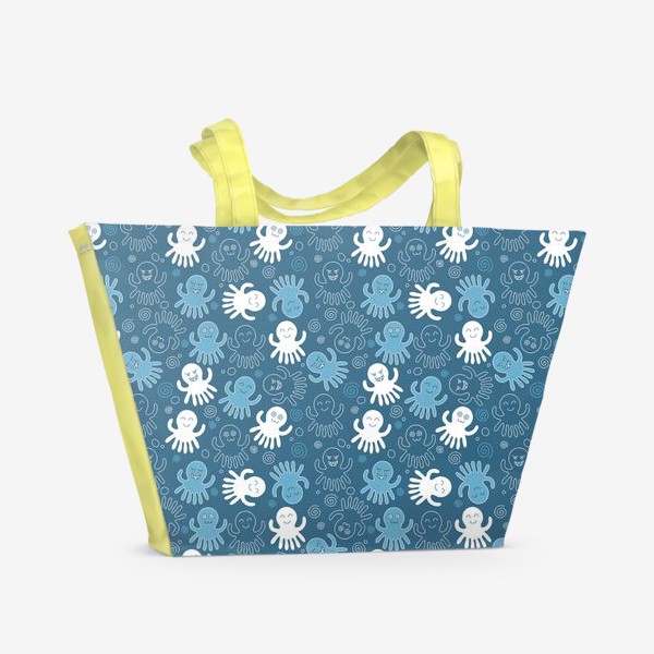 Пляжная сумка «Осьминожки. Морская вечеринка милых осьминогов»