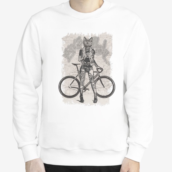 Свитшот &laquo;Bike Punk Cat&raquo;