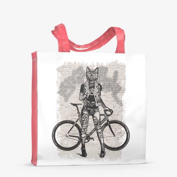 Сумка-шоппер «Bike Punk Cat»