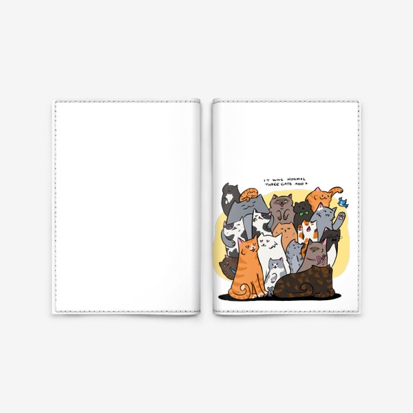 Обложка для паспорта «Куча кошек Подарок кошатнику»