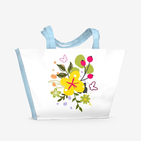 Пляжная сумка « «Цветы»»