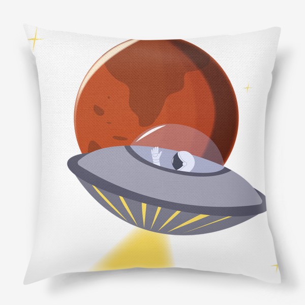 Подушка «Подброшу до Марса. Космическая тема»
