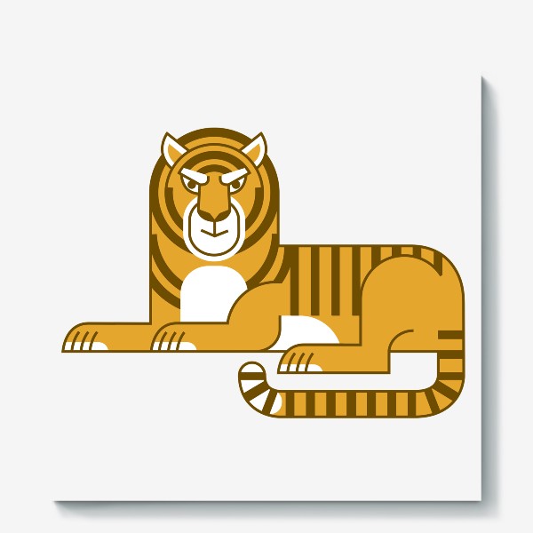 Холст «Лежащий тигр. Символ 2022 по лунному календарю»