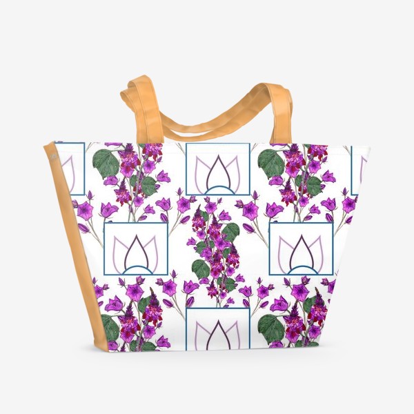 Пляжная сумка «Цветочный орнамент»