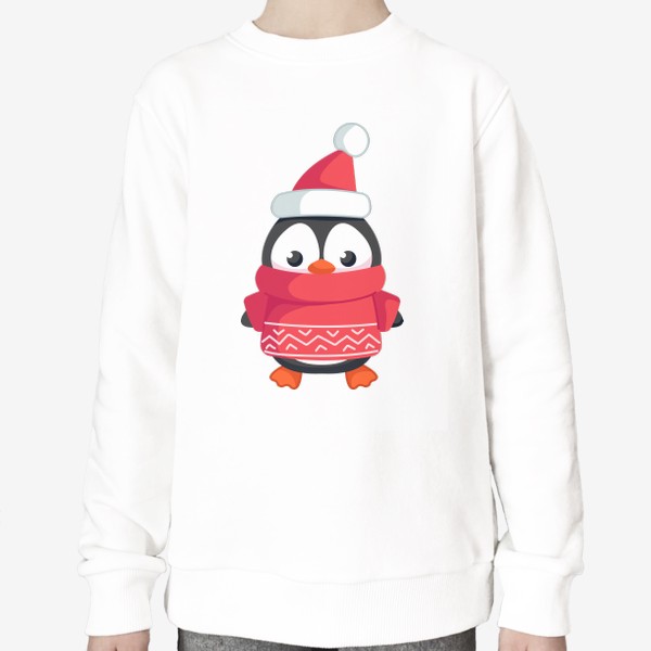 Свитшот «Пингвин в красном свитере»
