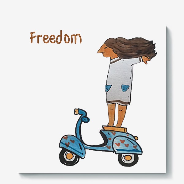 Холст «Свободная девушка Freedom»