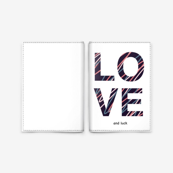 Обложка для паспорта «Love and luck»