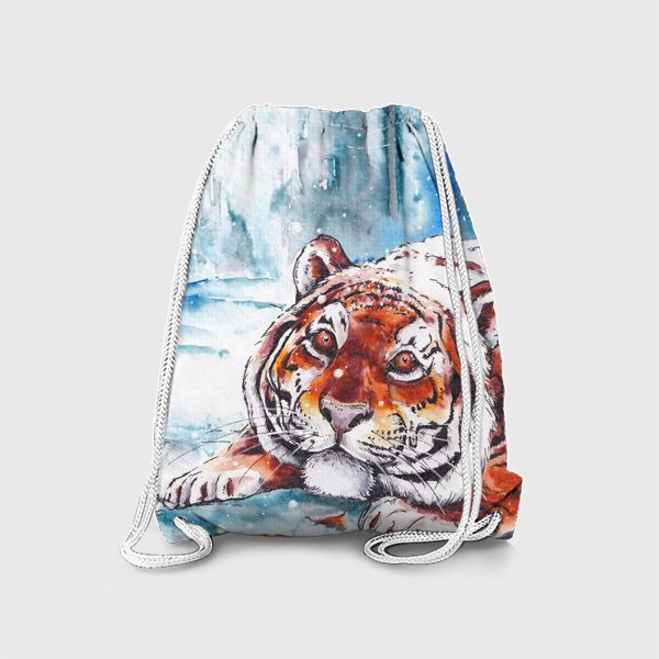 Рюкзак «Тигр и снежинки. Зима. Символ 2022 года »