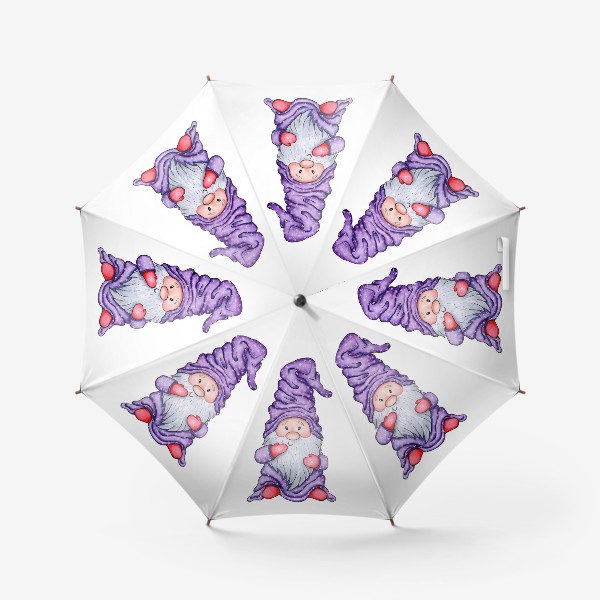 Зонт «Гном в фиолетовой пижаме»