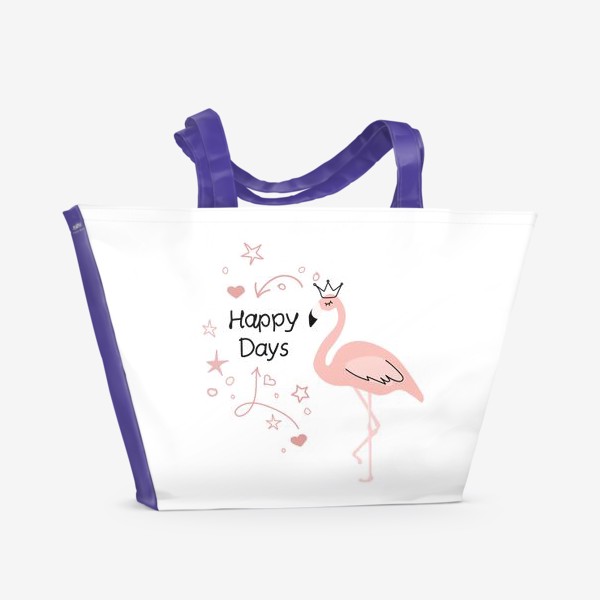 Пляжная сумка « «Фламинго»»