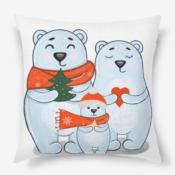 Подушка «семья медведей»