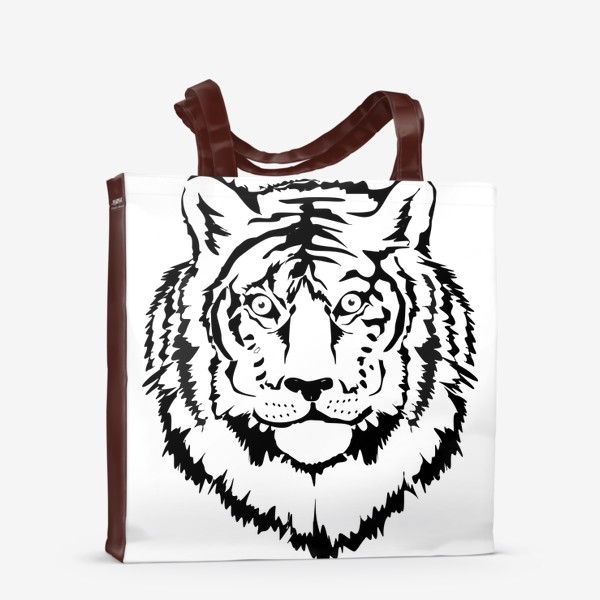 Сумка-шоппер «Тигр черно-белый»