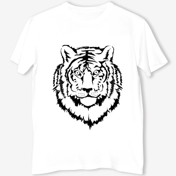 Футболка «Тигр черно-белый»